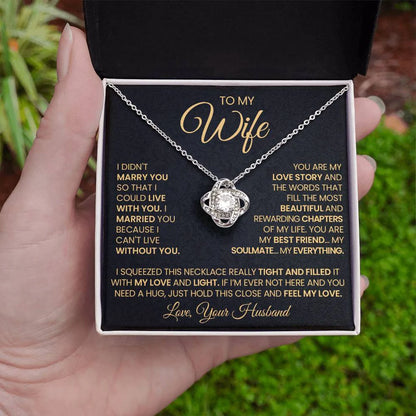 Gift To My Wife From Husband - Premium Love Knot Necklace
