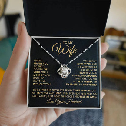 Gift To My Wife From Husband - Premium Love Knot Necklace
