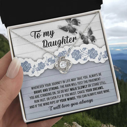 Mom and Dad Gift for Daughter – Premium Love Knot Necklace