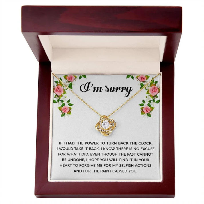 Premium Love Knot Necklace - For Wife From Husband to Apologize