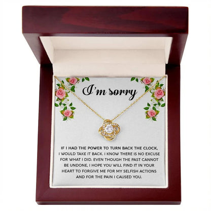 Premium Love Knot Necklace - For Wife From Husband to Apologize