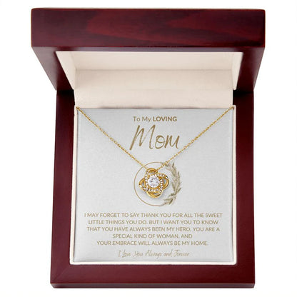 Gift For My Mom - Premium Love Knot Necklace