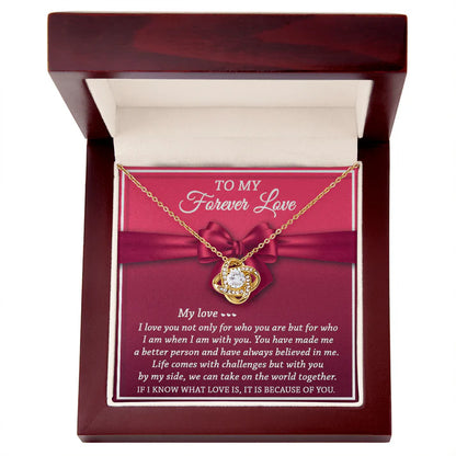 For My Wife From Husband - Premium Love Knot Necklace