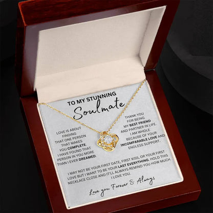 Gift To My Lovely Wife From Husband - Premium Love Knot Necklace