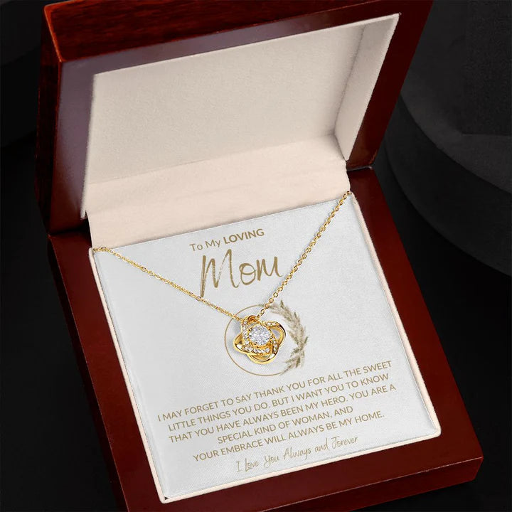 Gift For My Mom - Premium Love Knot Necklace