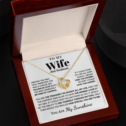 Gift To My Lovely Wife From Husband - Premium Love Knot Necklace