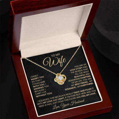 Gift To My Wife From Husband - Premium Love Knot Necklace