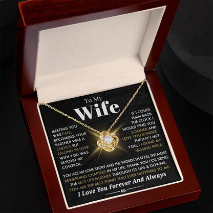 Gift To My Wife From Husband - Premium Love Knot Necklace