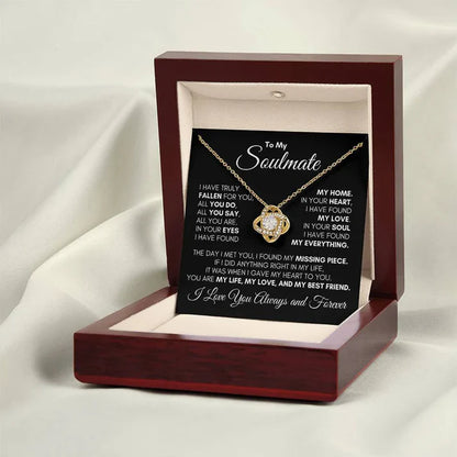 Gift To My Lovely Wife From Husband - Premium Love Knot Necklace