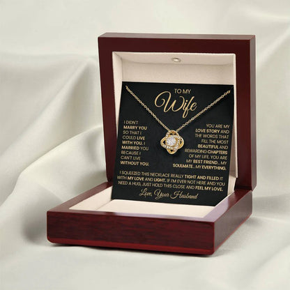 Gift To My Wife From Husband - Premium Love Knot Necklace