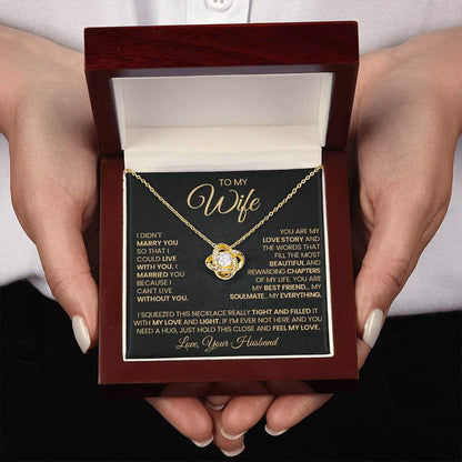 Gift To My Wife From Husband - Premium Love Knot Necklace