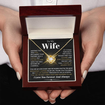 Gift To My Wife From Husband - Premium Love Knot Necklace