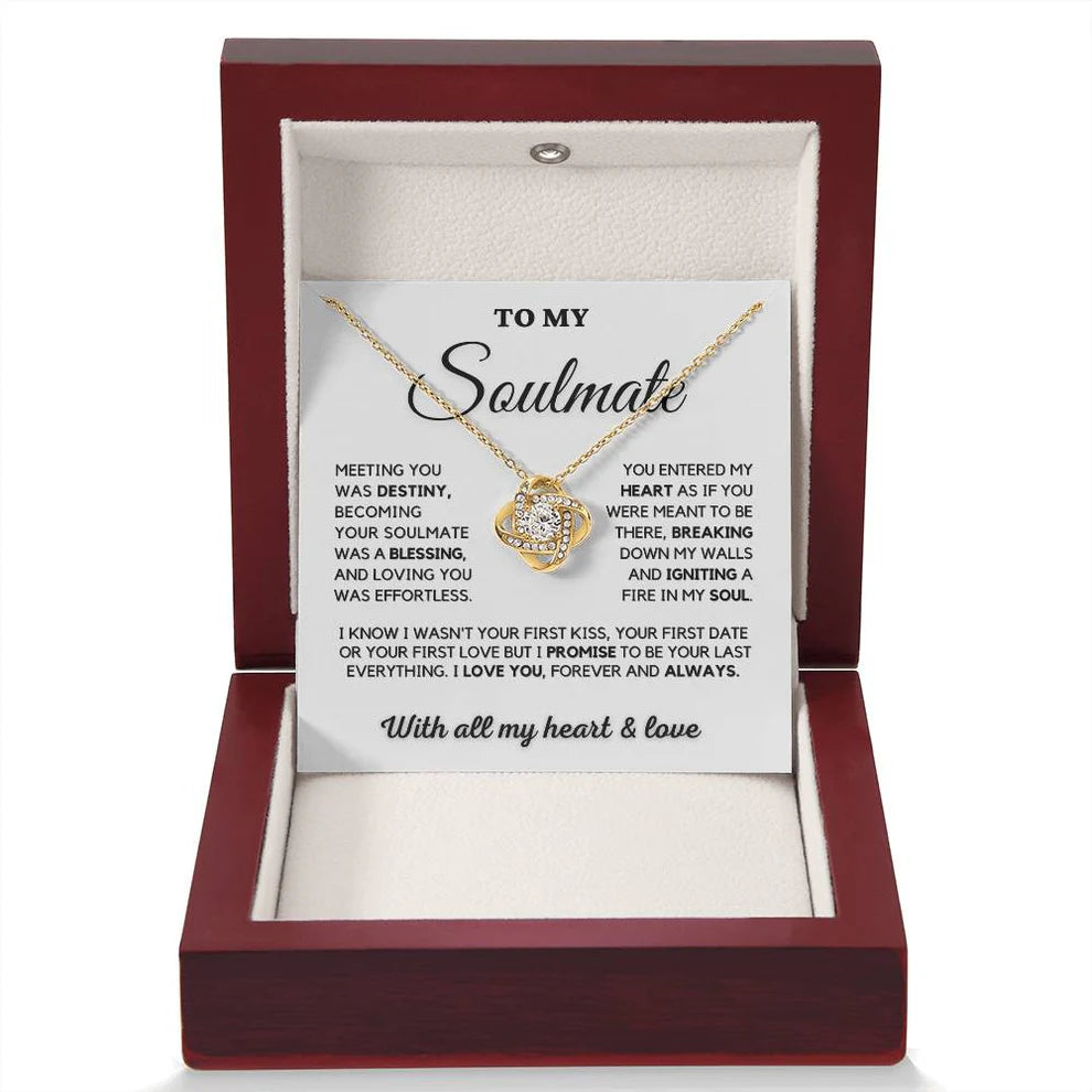Gift To My Wife From Husband - Premium Love Knot Necklace