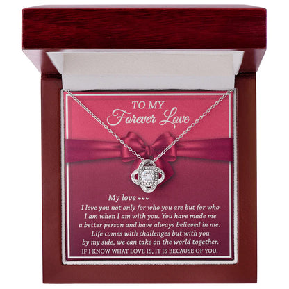 For My Wife From Husband - Premium Love Knot Necklace