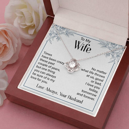Wife Gift From Husband - Premium Love Knot Necklace