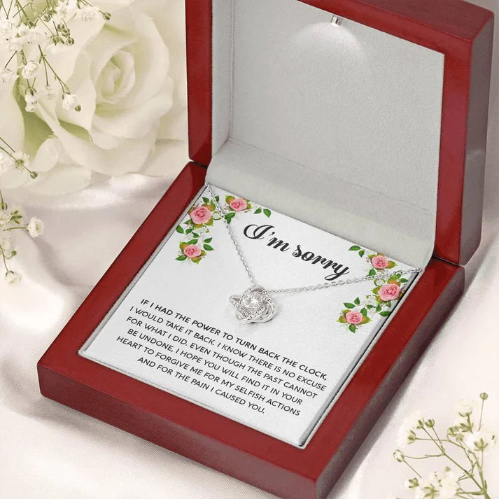 Premium Love Knot Necklace - For Wife From Husband to Apologize