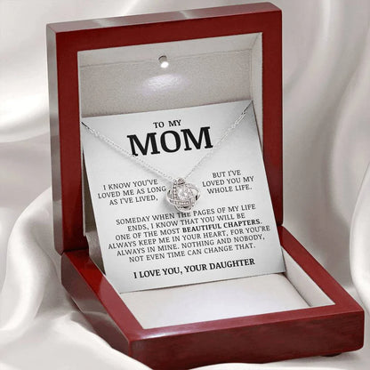 For My Mom From Daughter - Premium Love Knot Necklace