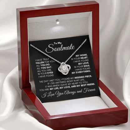 Gift To My Lovely Wife From Husband - Premium Love Knot Necklace