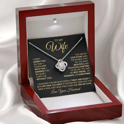 Gift To My Wife From Husband - Premium Love Knot Necklace