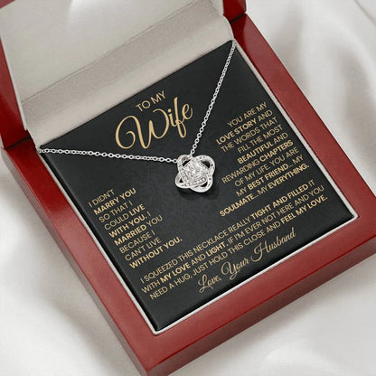 Gift To My Wife From Husband - Premium Love Knot Necklace