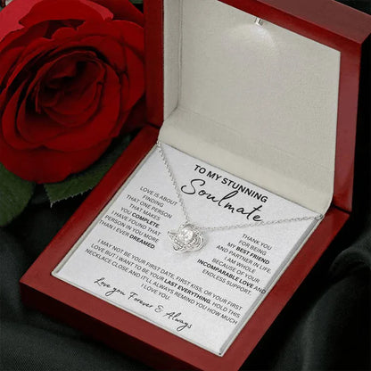 Gift To My Lovely Wife From Husband - Premium Love Knot Necklace