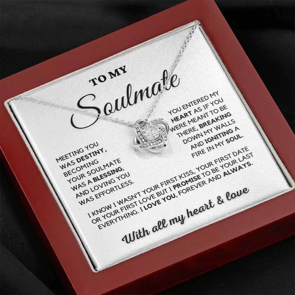 Gift To My Wife From Husband - Premium Love Knot Necklace