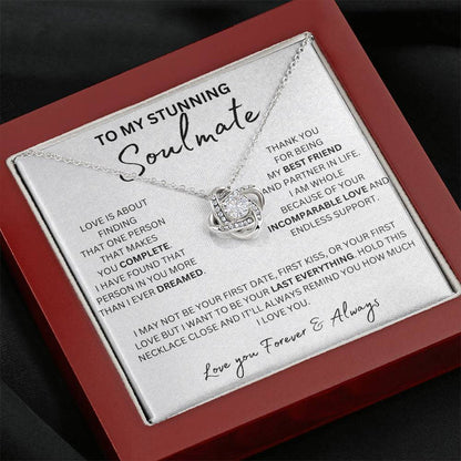 Gift To My Lovely Wife From Husband - Premium Love Knot Necklace