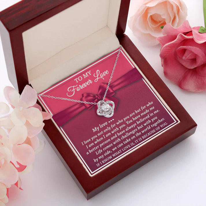 For My Wife From Husband - Premium Love Knot Necklace