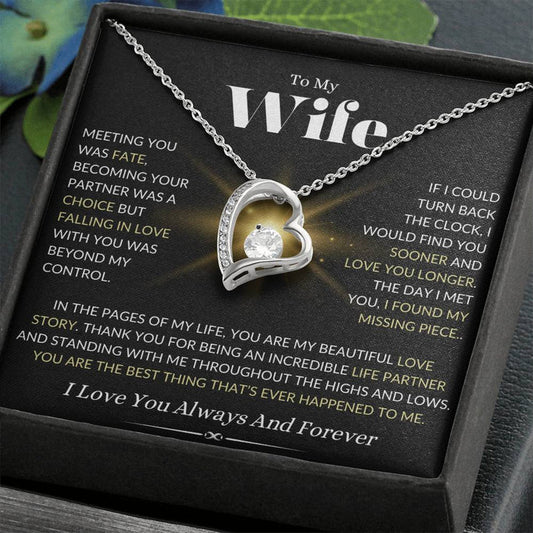 GIFT TO MY WIFE FROM HUSBAND - Premium Forever Love Necklace