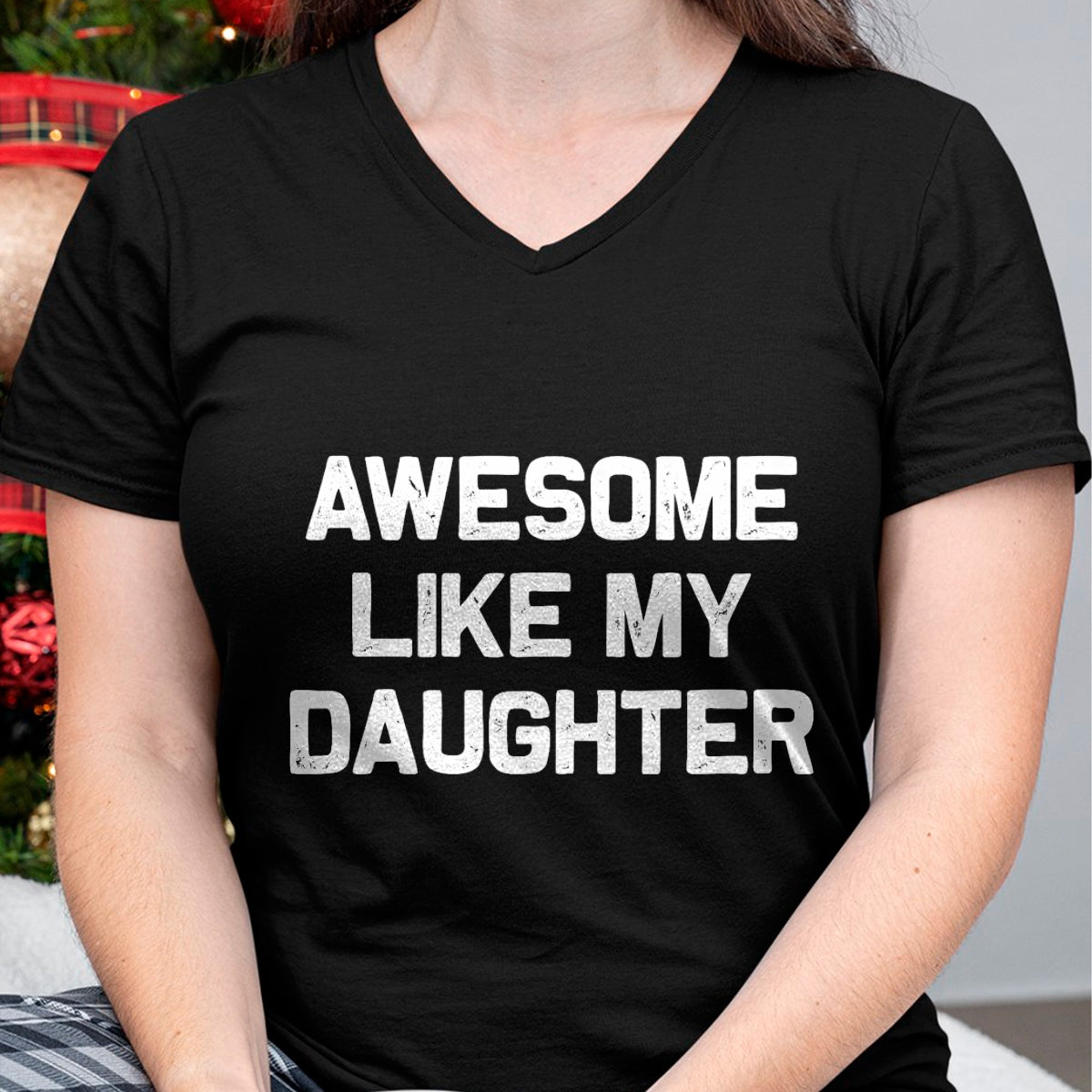 Christmas Shirts for Family, Funny christmas shirts, Christmas Unisex T-Shirt/Hoodie/Sweatshirt HLT00 - Awesome Like My Daughter Gifts Men Funny Fathers Day Dad T-Shirt