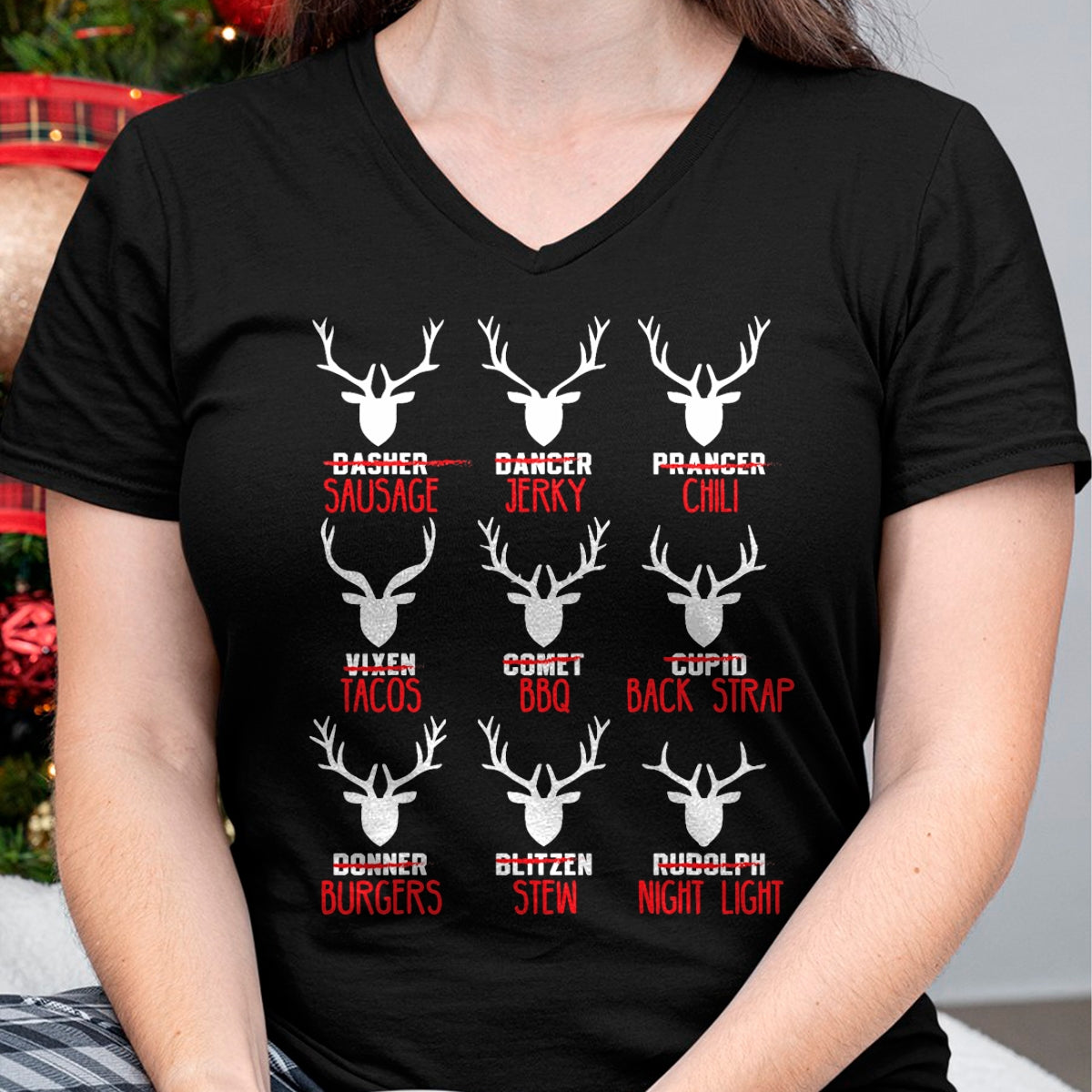 Funny Christmas Deer Hunters All of Santa's Reindeer design T-Shirt - Christmas Unisex T-Shirt/Hoodie/Sweatshirt - TRNN00