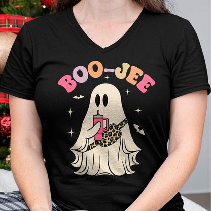 Hallowen Shirts for Family, Funny hallowen shirts, Hallowen Unisex T-Shirt/Hoodie/Sweatshirt HLT00 - Cute Boo Jee Ghost Halloween Leopard Ghost Womens T-Shirt