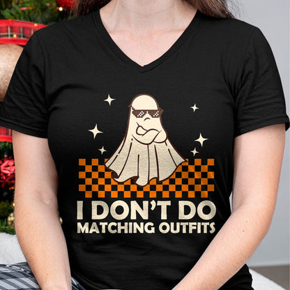 Hallowen Shirts for Family, Funny hallowen shirts, Hallowen Unisex T-Shirt/Hoodie/Sweatshirt HLT00 - Family Halloween Matching Shirts I Don't Do Matching Outfits T-Shirt