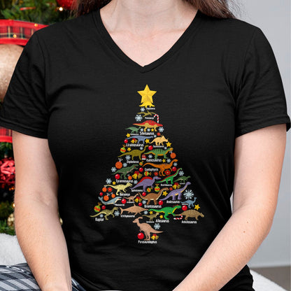 Dinosaur Christmas Tree Dino TRex Paleontologist Xmas Men T-Shirt - Christmas Unisex T-Shirt/Hoodie/Sweatshirt - TRNN00
