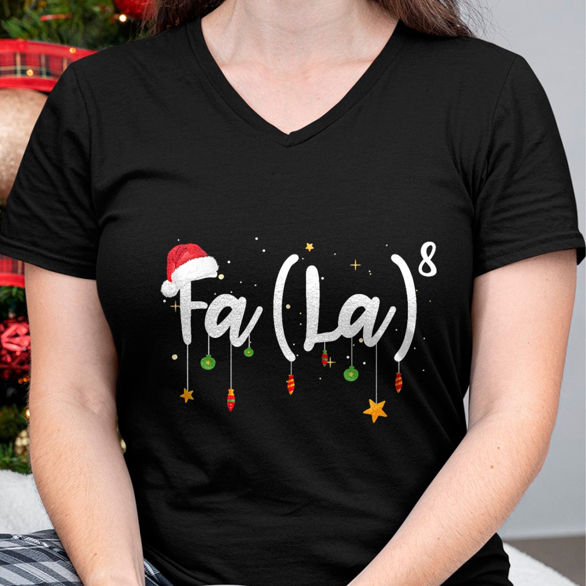 Christmas Shirts for Family, Funny christmas shirts, Christmas Unisex T-Shirt/Hoodie/Sweatshirt HLT00 - FA (LA)8 Funny Christmas Santa Fa La Math T-Shirt