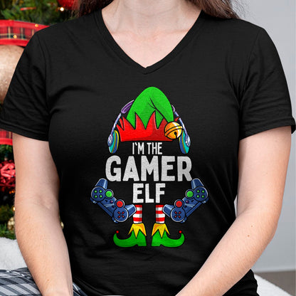 Christmas Shirts for Family, Funny christmas shirts, Christmas Unisex T-Shirt/Hoodie/Sweatshirt HLT00 - Gamer Elf Matching Family Christmas T-Shirt