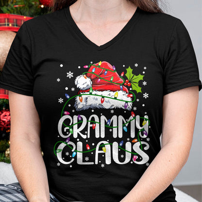 Grammy Claus Shirt Christmas Lights Pajama Family Matching Long Sleeve T-Shirt - Christmas Unisex T-Shirt/Hoodie/Sweatshirt - TRNN00