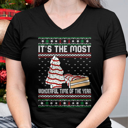 Christmas Shirts for Family, Funny christmas shirts, Christmas Unisex T-Shirt/Hoodie/Sweatshirt HLT00 - It's The Most Wonderful Time Of The Year Christmas tree cake T-Shirt