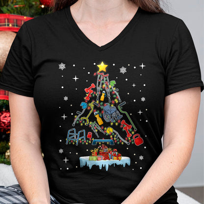 Christmas Shirts for Family, Funny christmas shirts, Christmas Unisex T-Shirt/Hoodie/Sweatshirt HLT00 - Physical Therapy Christmas PT Therapist Christmas Tree xmas T-Shirt