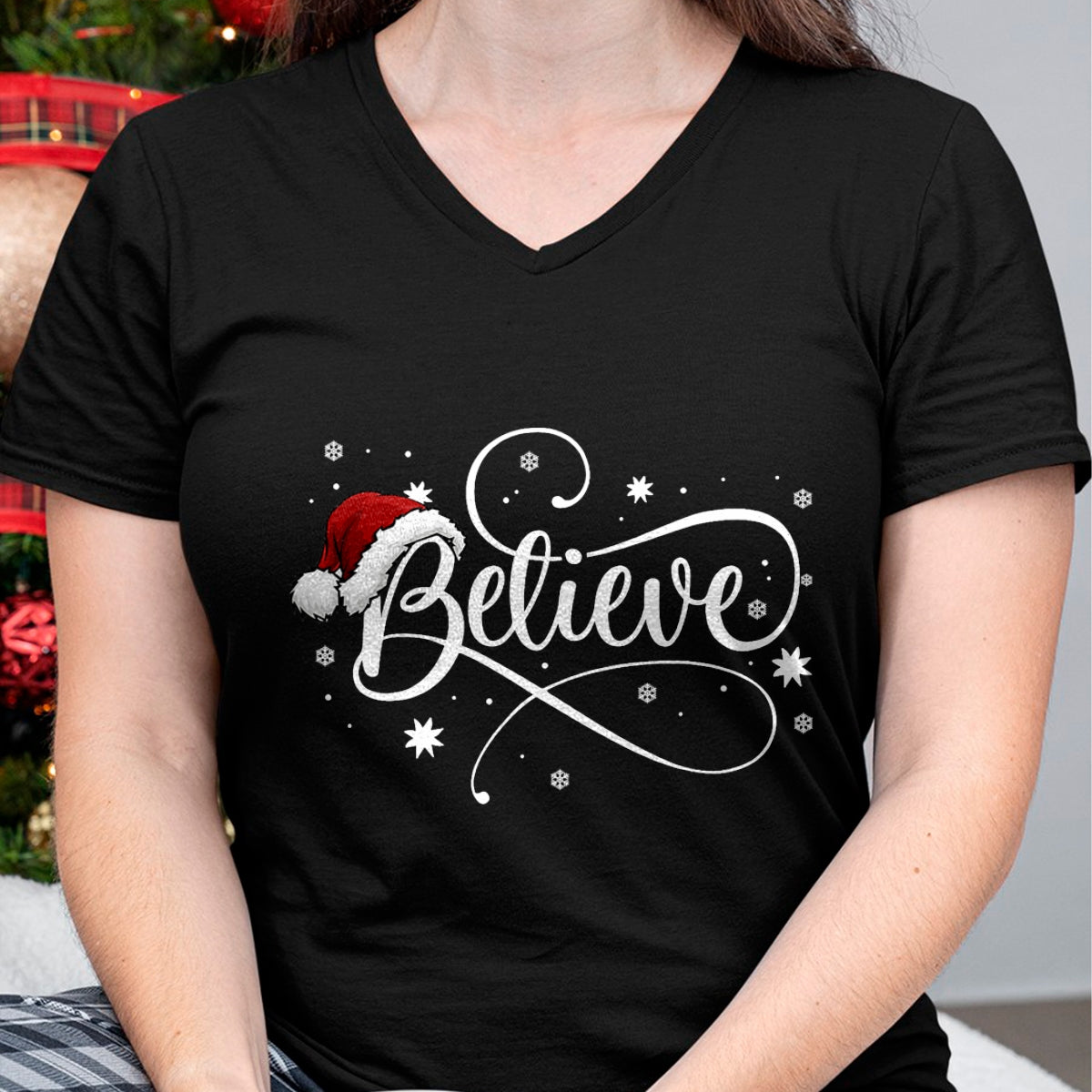 Christmas Shirts for Family, Funny christmas shirts, Christmas Unisex T-Shirt/Hoodie/Sweatshirt HLT00 - Christmas - Believe Santa Claus Believe Christmas Kids T-Shirt