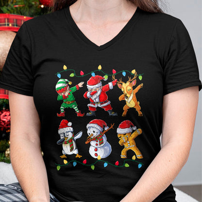 Dabbing Santa Elf Friends Christmas Boys Girls Men Xmas Dab T-Shirt - Christmas Unisex T-Shirt/Hoodie/Sweatshirt - TRNN00