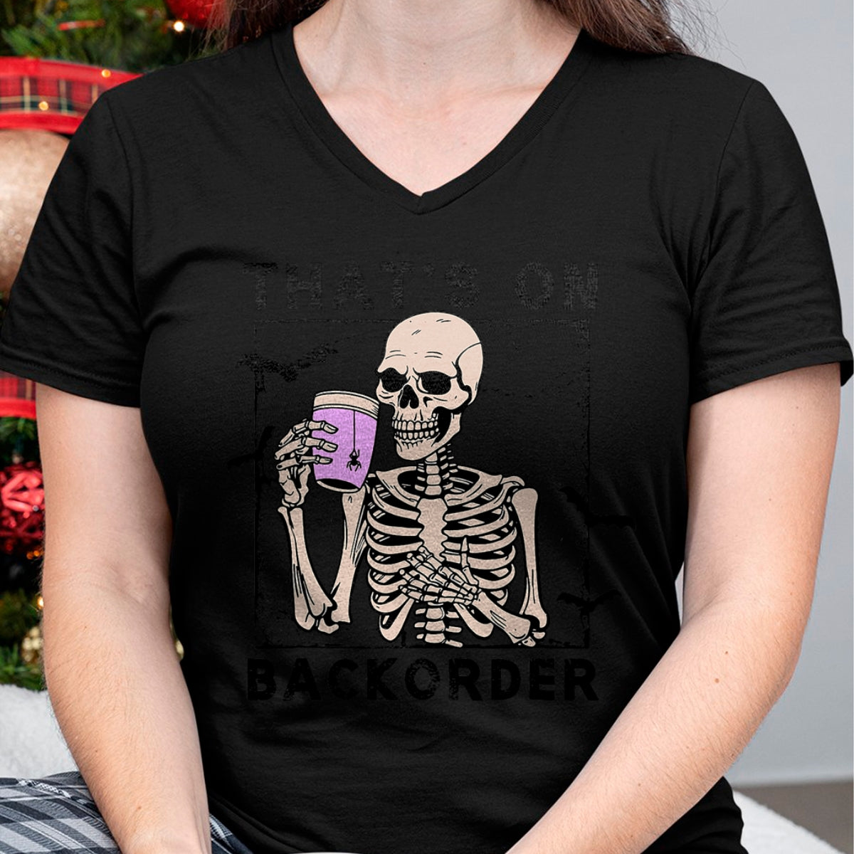 Hallowen Shirts for Family, Funny hallowen shirts, Hallowen Unisex T-Shirt/Hoodie/Sweatshirt HLT00 - That’s On Backorder Skeleton Drink Halloween Bat Fly T-Shirt