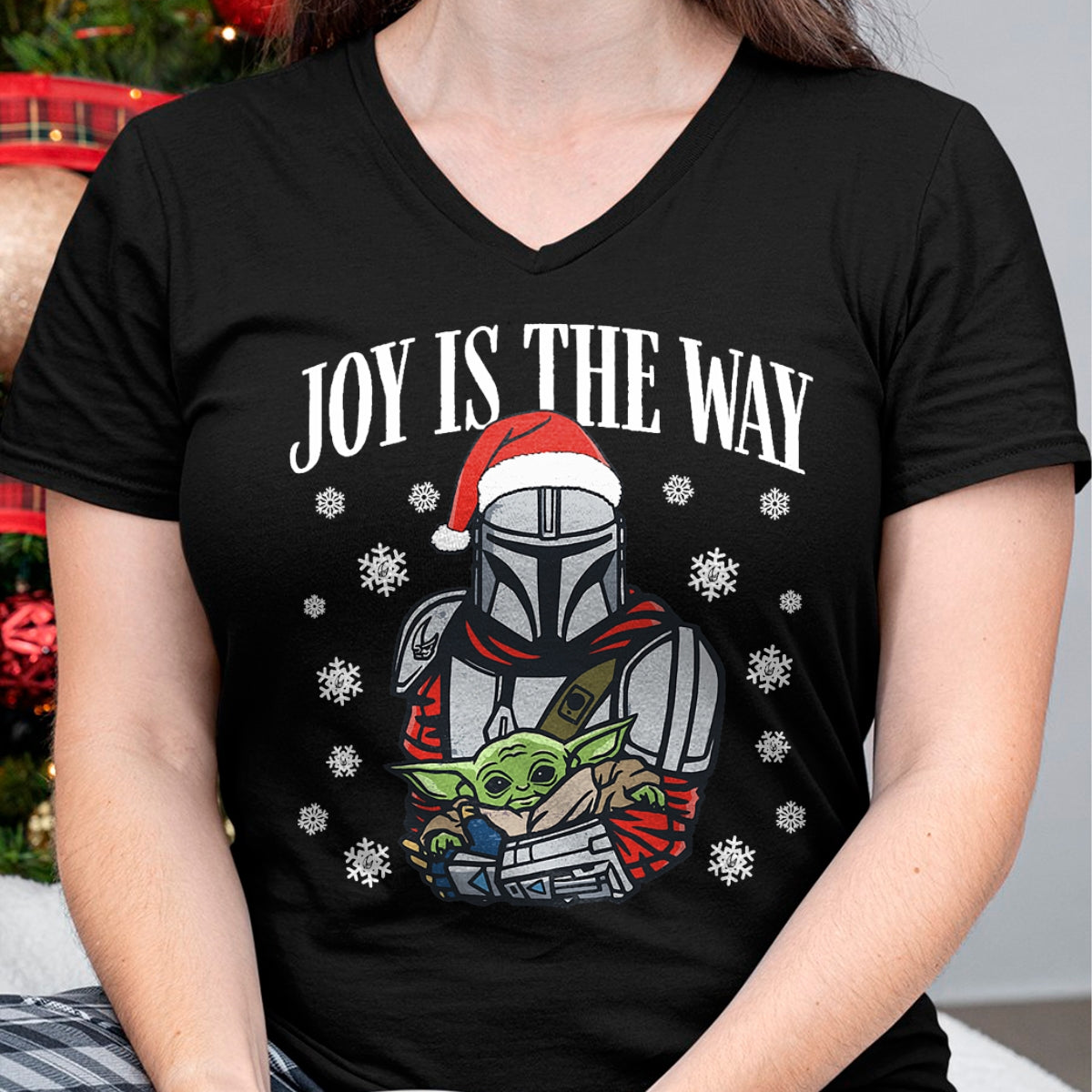 Christmas Shirts for Family, Funny christmas shirts, Christmas Unisex T-Shirt/Hoodie/Sweatshirt HLT00 - Star Wars The Mandalorian Christmas Joy Is The Way T-Shirt