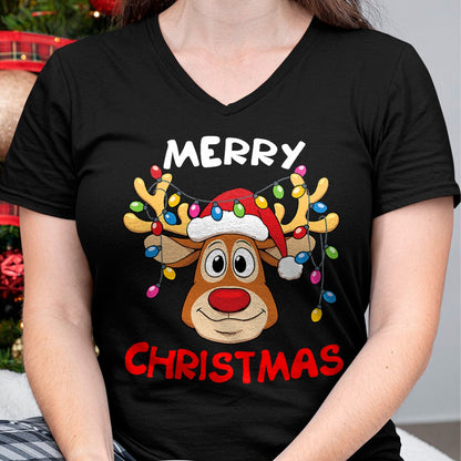 Christmas Shirts for Family, Funny christmas shirts, Christmas Unisex T-Shirt/Hoodie/Sweatshirt HLT00 - Merry Christmas Reindeer Xmas Family Men Women T-Shirt