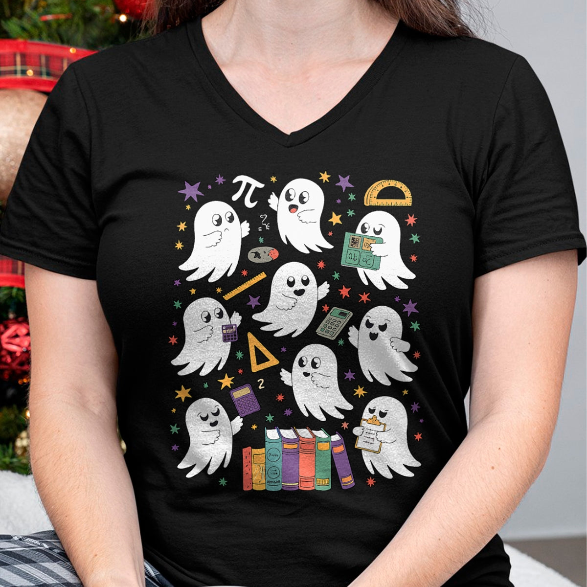 Hallowen Shirts for Family, Funny hallowen shirts, Hallowen Unisex T-Shirt/Hoodie/Sweatshirt HLT00 - Halloween Math Teacher Ghost Math Teacher Spooky Halloween T-Shirt