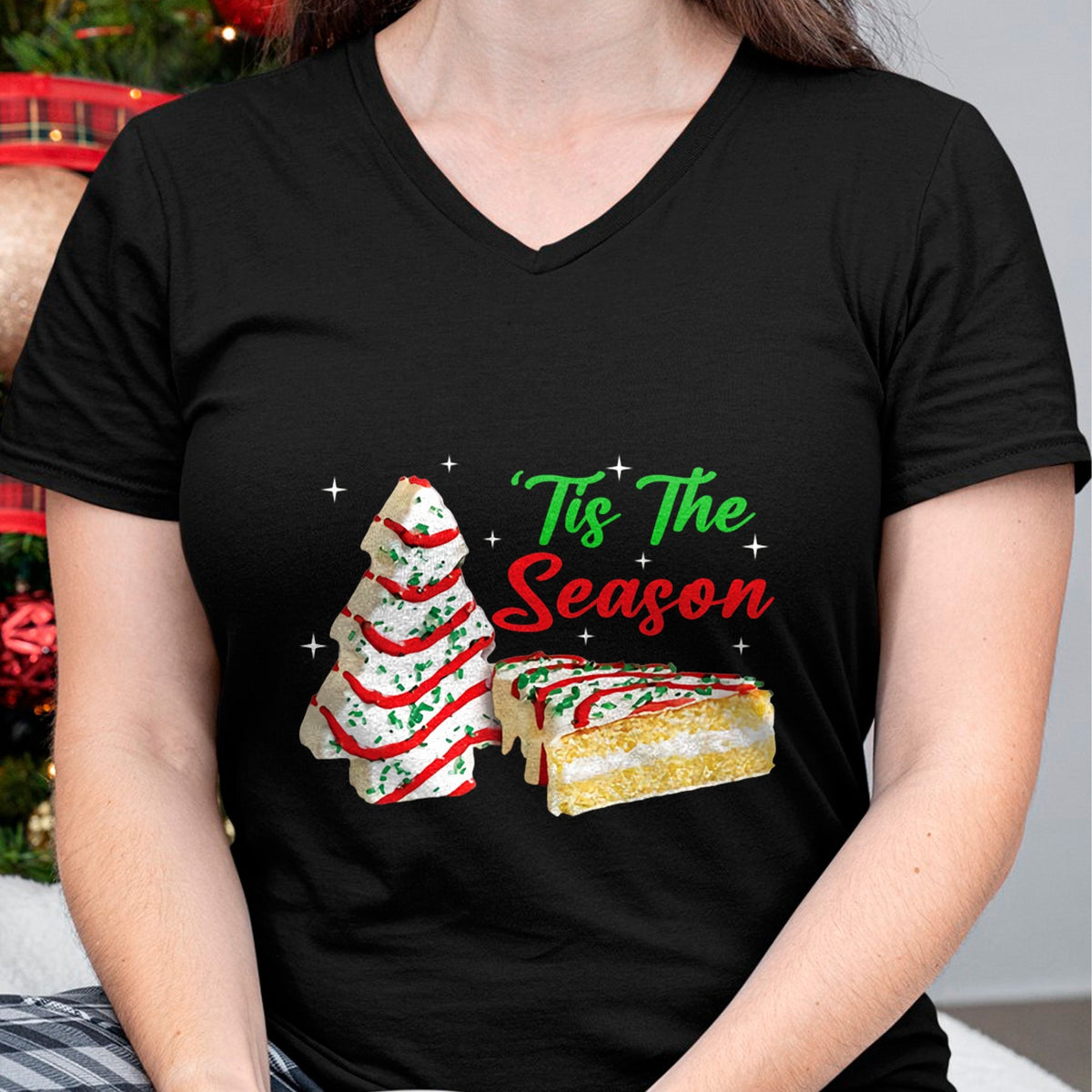 Funny Tis The Season Design Christmas Tree Cakes Debbie T-Shirt - Christmas Unisex T-Shirt/Hoodie/Sweatshirt - TRNN00