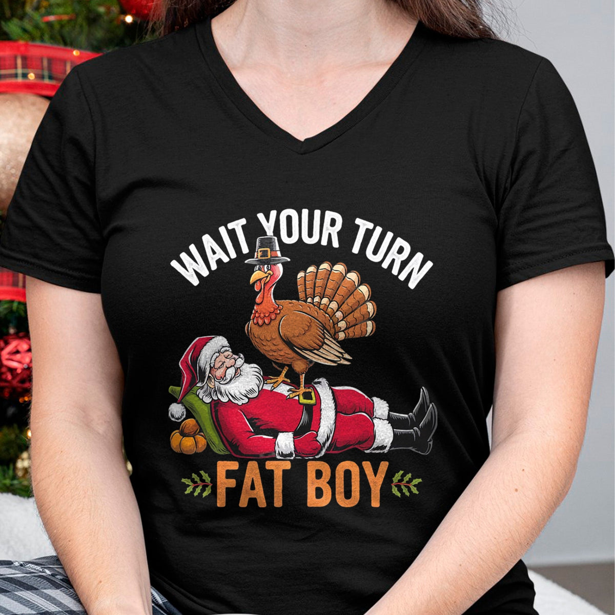 Funny Thanksgiving Christmas Turkey vs Santa for Men Women T-Shirt - Christmas Unisex T-Shirt/Hoodie/Sweatshirt - TRNN00