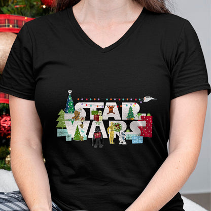 Christmas Shirts for Family, Funny christmas shirts, Christmas Unisex T-Shirt/Hoodie/Sweatshirt HLT00 - Star Wars Christmas Logo Holiday Celebration T-Shirt