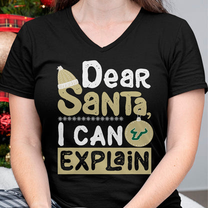 Christmas Shirts for Family, Funny christmas shirts, Christmas Unisex T-Shirt/Hoodie/Sweatshirt HLT00 - South Florida Bulls Dear Santa Explain Funny Ugly Christmas T-Shirt