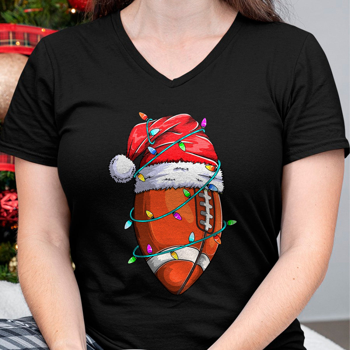 Santa Sports Design For Men Boys Christmas Football Player T-Shirt - Christmas Unisex T-Shirt/Hoodie/Sweatshirt - TRNN00